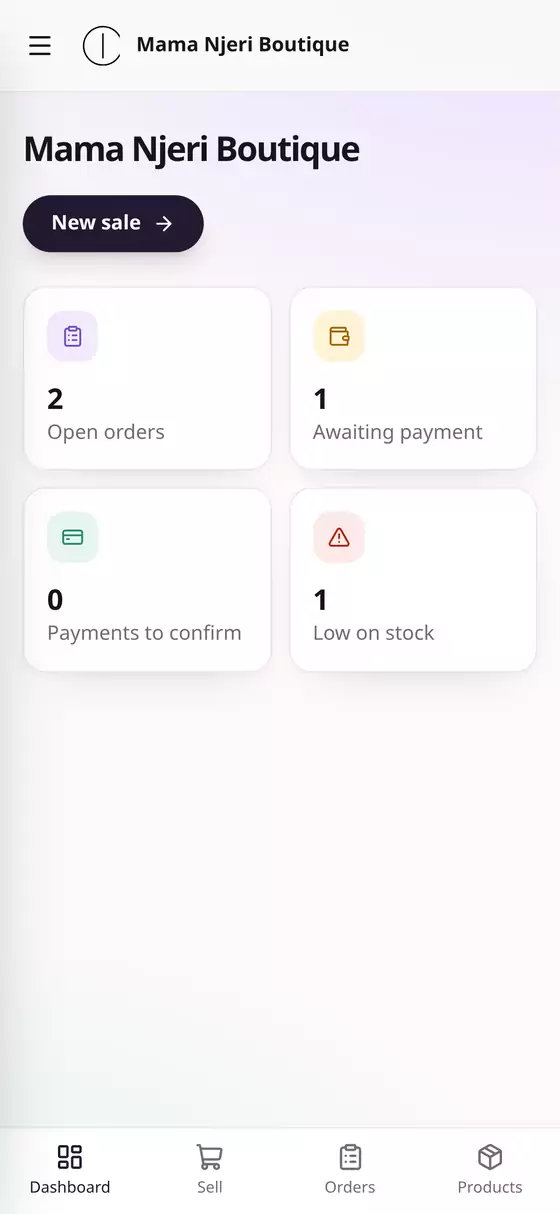 A salesperson's dashboard
