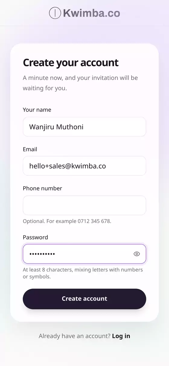 Their sign-up