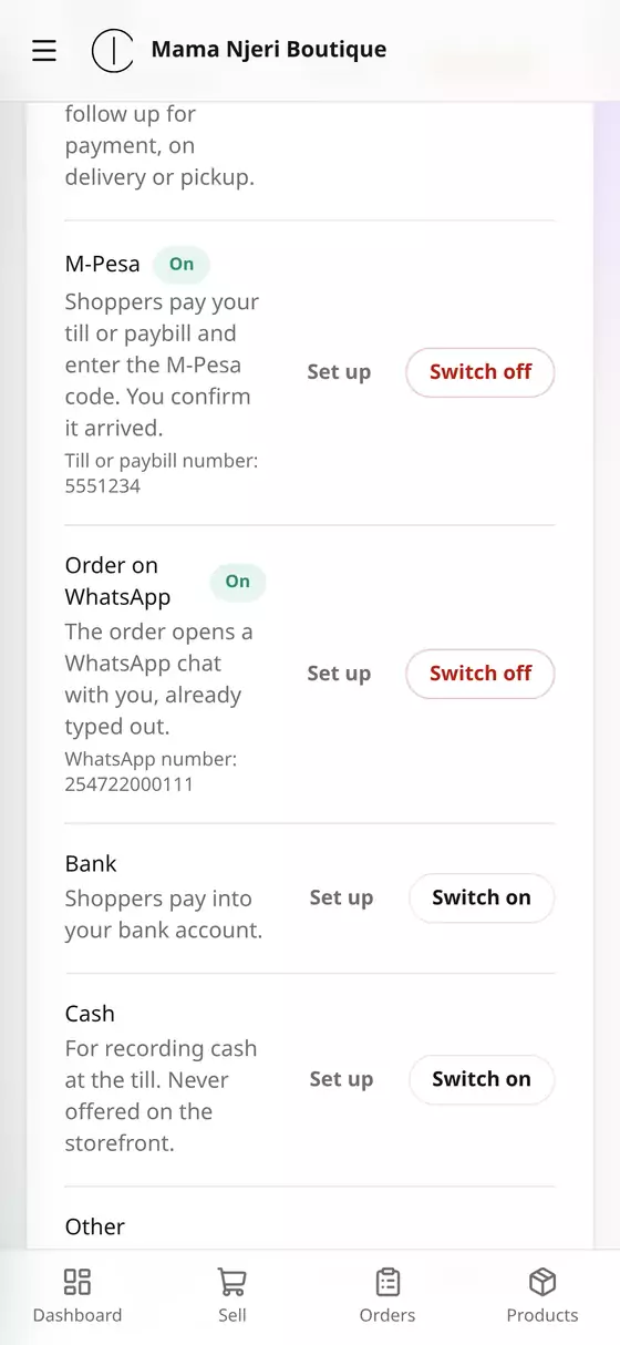 M-Pesa switched on