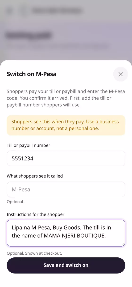 Switching on M-Pesa