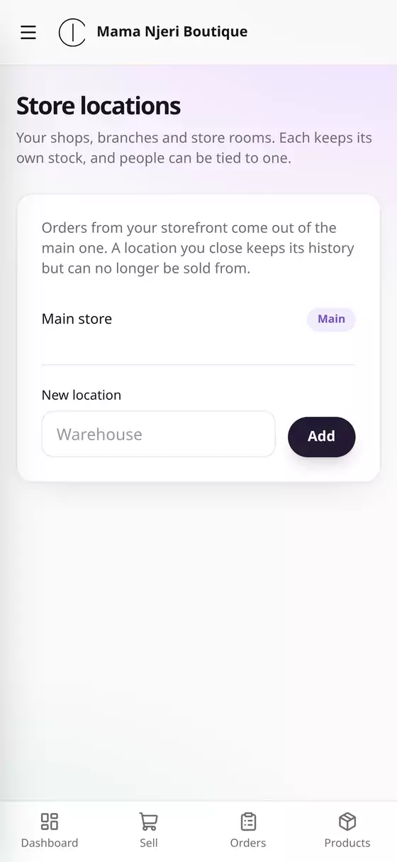 Store locations