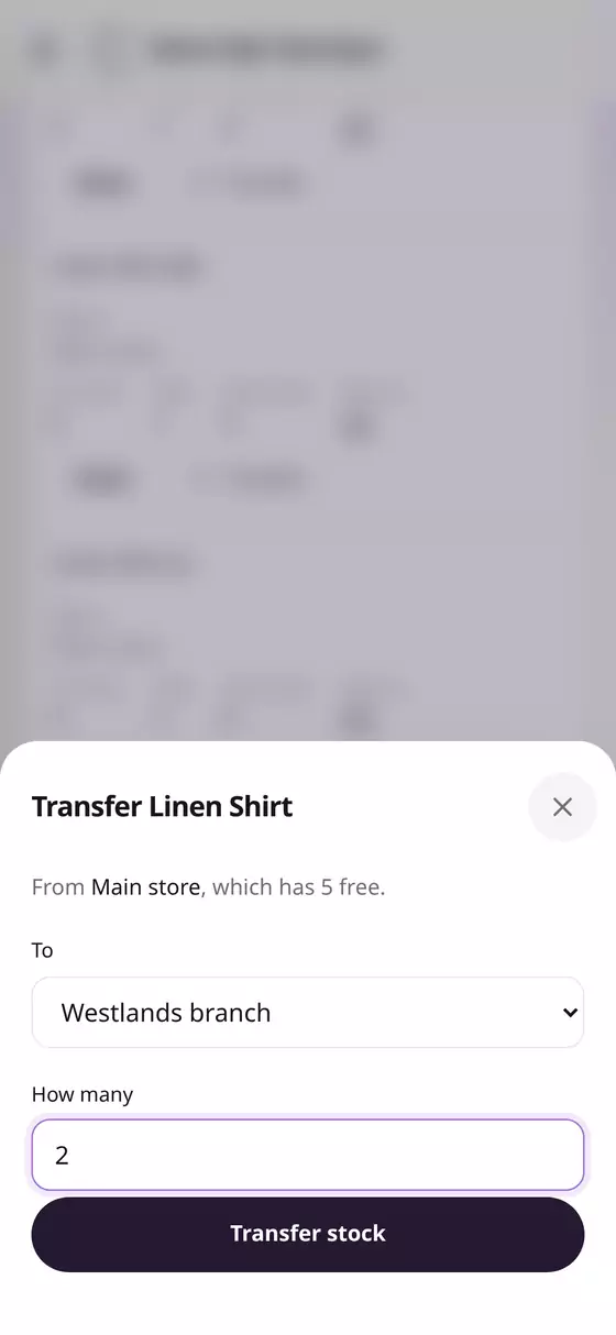 Moving stock