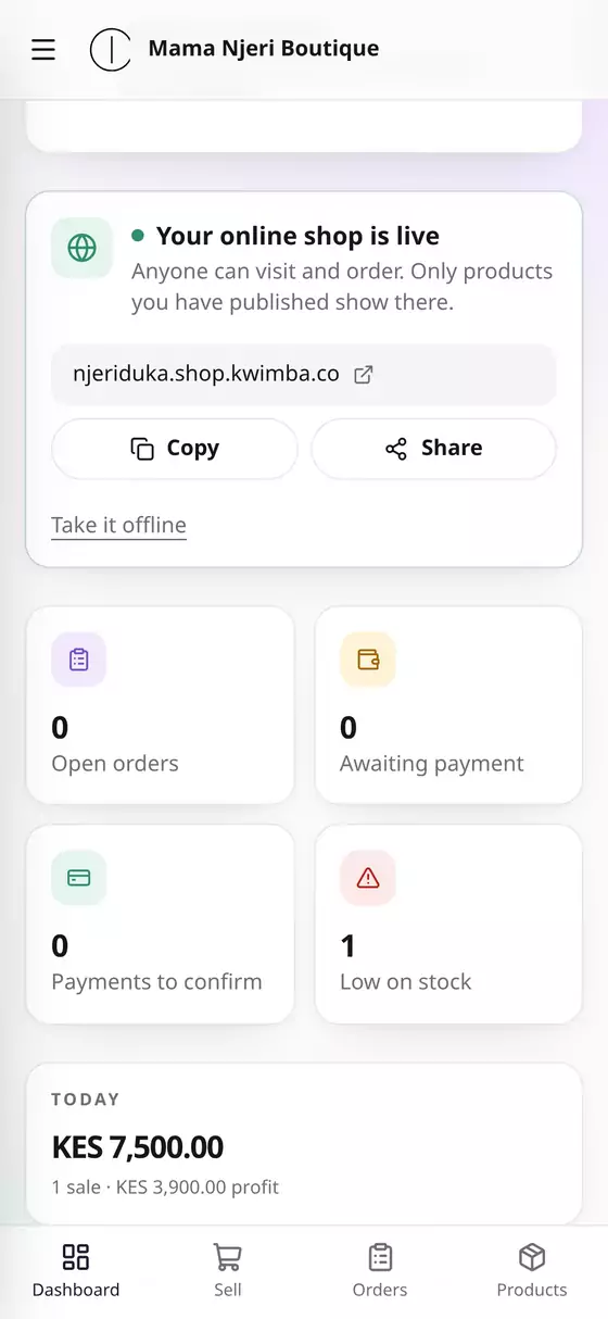 Your shop link